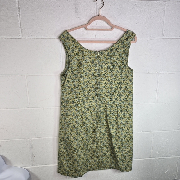 Vtg 90s Y2k Faded Glory Green Floral Cotton Grunge Hippie Boho Dress - Picture 3 of 6